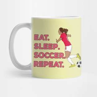 Eat. Sleep. Soccer. Repeat. Mug